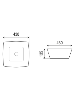Раковина Weltwasser накладная 430х430х135 WW ELBACH 2076 10000004563 белый