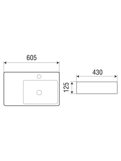 Раковина Weltwasser накладная 605х430х125 WW ELBACH 2223 R 10000004572 белый
