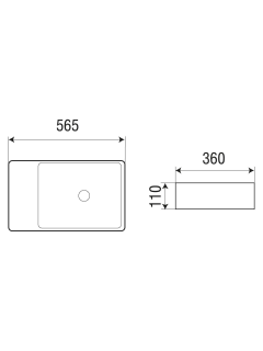Раковина Weltwasser накладная 565х360х110 WW ELBACH 2263 10000004574 белый