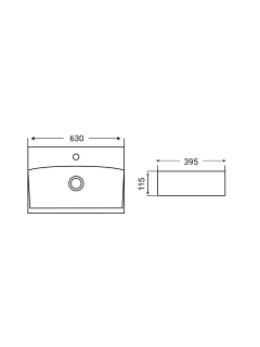 Раковина Weltwasser накладная 630х395х115 WW ELBACH 2060 10000004575 белый