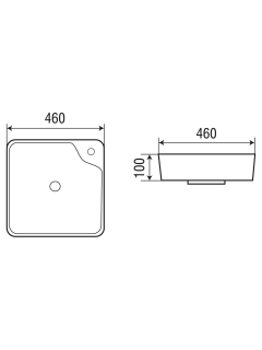 Раковина Weltwasser накладная 460х460х100 WW ELBACH 2181 10000004576 белый