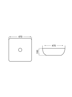 Раковина Weltwasser накладная 470х470х100 WW ELBACH 21833 10000004577 белый
