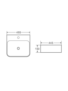 Раковина Weltwasser накладная 495х445х150 WW ELBACH 2237 10000004580 белый