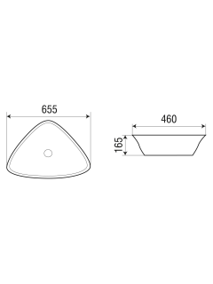 Раковина Weltwasser накладная 655х460х165 WW ELBACH 1043 10000004581 белый