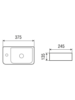 Раковина Weltwasser подвесная 375х245х135 WW AISBACH 10100 L 10000004590 белый