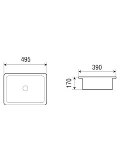 Раковина Weltwasser врезная 495х390х170 WW DEILBACH 6068 10000004600 белый