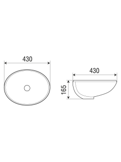 Раковина Weltwasser врезная 430х430х165 WW DEILBACH 6028 10000004602 белый