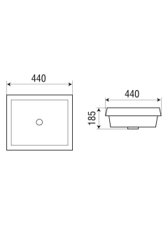 Раковина Weltwasser врезная 440х440х185 WW DEILBACH 6042 10000004610 белый