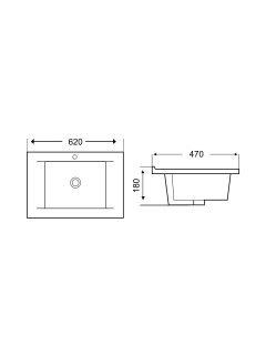 Раковина Weltwasser врезная 620х470х180 WW DEILBACH 7505-60 10000004625 белый
