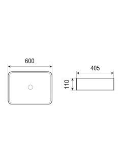 Раковина Weltwasser накладная матовая белая 600х405х110 WW ELBACH 2174 MW 10000004642