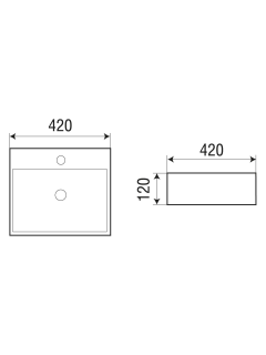 Раковина Weltwasser накладная матовая белая 420х420х120 WW ELBACH 2177 MW 10000004643