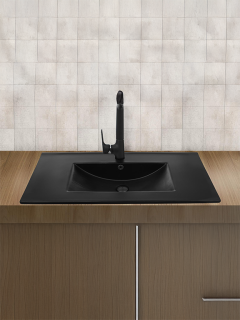 Раковина Weltwasser врезная 1010х470х180 WW DEILBACH 7506-100 M 10000005568  черный матовый