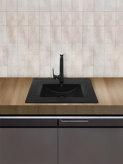 Раковина Weltwasser врезная 610х395х175 WW DEILBACH 7517-60 ML 10000005571 черный матовый