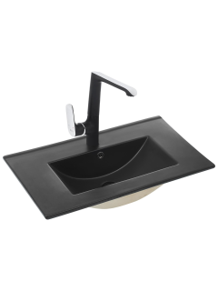 Раковина Weltwasser врезная 610х395х175 WW DEILBACH 7517-60 ML 10000005571 черный матовый