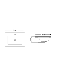 Раковина Weltwasser врезная 515х395х175 WW DEILBACH 7517-50 10000005582 белый
