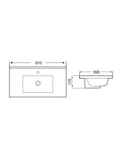 Раковина Weltwasser врезная 810х395х175 WW DEILBACH 7517-80 10000005585 белый
