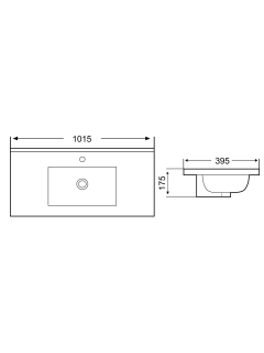 Раковина Weltwasser врезная 1015х395х175 WW DEILBACH 7517-100 10000005586 белый