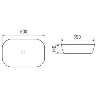 Раковина Weltwasser накладная  Elbach M2195 BDG 50х39 черный/темно-зелёный