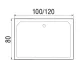Душевой поддон WEMOR 120/80/41 S 1200*800*410 мм 10000006059 прямоугольный
