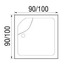 Душевой поддон WEMOR 100/41 S 1000*1000*410 мм 10000006111 квадратный