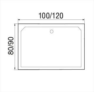 Душевой поддон WEMOR 120/90/24 S 1200*900*240 мм 10000006112 прямоугольный