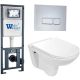 Комплект унитаза с инсталляцией WeltWasser Marberg 410 + Baarbach 004 GL-WT + MAR 410 SE-CR 10000006462 белый глянцевый