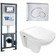 Комплект унитаза с инсталляцией WeltWasser Marberg 410 + Baarbach 004 GL-WT + MAR 410 RD-CR 10000006463 белый глянцевый