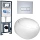 Комплект унитаза с инсталляцией WeltWasser Marberg 410 +Jeckenbach 004 GL-WT +MAR 410 SE-CR 10000006478 белый глянцевый