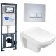 Комплект унитаза с инсталляцией WeltWasser Marberg 410 +Kehlbach 004 GL-WT +MAR 410 SE-CR 10000006480 белый глянцевый