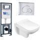 Комплект унитаза с инсталляцией WeltWasser Marberg 410 +Kehlbach 004 GL-WT +MAR 410 RD-CR 10000006481 белый глянцевый
