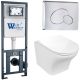 Комплект унитаза с инсталляцией WeltWasser Marberg 410 +Odenbach 004 GL-WT +MAR 410 RD-CR 10000006492 белый глянцевый