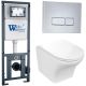 Комплект унитаза с инсталляцией WeltWasser Marberg 410 +Odenbach 004 GL-WT +MAR 410 SE-CR 10000006493 белый глянцевый