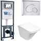 Комплект унитаза с инсталляцией WeltWasser Marberg 410 +Rotbach 004 GL-WT +MAR 410 RD-CR 10000006497 белый глянцевый