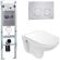 Комплект унитаза с инсталляцией Weltwasser Amberg 350 ST + Baarbach 004 GL-WT + Amberg RD-MT CR 10000006502 белый глянец