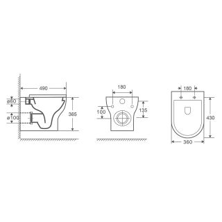 Комплект унитаза с инсталляцией WeltWasser Amberg 350 ST + Erlenbach 004 GL-WT + Amberg RD-WT 10000006508 белый глянцевый