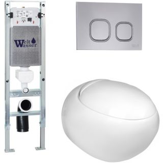Комплект унитаза с инсталляцией WeltWasser Amberg 350 ST +Jeckenbach 004 GL-WT +Amberg RD-CR 10000006535 белый глянцевый