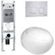 Комплект унитаза с инсталляцией WeltWasser Amberg 350 ST +Jeckenbach 004 GL-WT +Amberg RD-MT CR 10000006536 белый глянцевый