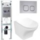 Комплект унитаза с инсталляцией WeltWasser Amberg 350 ST +Odenbach 004 GL-WT +Amberg RD-CR 10000006564 белый глянцевый