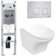 Комплект унитаза с инсталляцией WeltWasser Amberg 350 ST +Odenbach 004 GL-WT +Amberg RD-MT CR 10000006565 белый глянцевый
