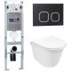 Комплект унитаза с инсталляцией WeltWasser Amberg 350 ST + Telbach 004 GL-WT + Amberg RD-BL 10000006587 белый глянцевый