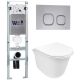 Комплект унитаза с инсталляцией WeltWasser Amberg 350 ST + Telbach 004 GL-WT + Amberg RD-CR 10000006588 белый глянцевый