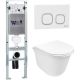 Комплект унитаза с инсталляцией WeltWasser Amberg 350 ST + Telbach 004 GL-WT + Amberg RD-WT 10000006590 белый глянцевый