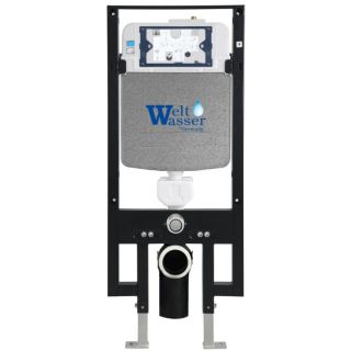 Комплект унитаза с инсталляцией Weltwasser Amberg 497 + Baarbach 004 GL-WT + Amberg RD-BL 10000006591 белый глянцевый