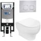 Комплект унитаза с инсталляцией WeltWasser Amberg 497 + Erlenbach 004 GL-WT + Amberg RD-MT CR 10000006595 белый глянцевый