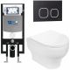 Комплект унитаза с инсталляцией WeltWasser Amberg 497 + Erlenbach 004 GL-WT + Amberg RD-BL 10000006596 белый глянцевый