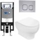 Комплект унитаза с инсталляцией WeltWasser Amberg 497 + Erlenbach 004 GL-WT + Amberg RD-CR 10000006597 белый глянцевый