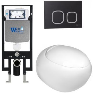 Комплект унитаза с инсталляцией WeltWasser Amberg 497 +Jeckenbach 004 GL-WT +Amberg RD-BL 10000006623 белый глянцевый