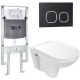 Комплект унитаза с инсталляцией Weltwasser Amberg 497 ST + Baarbach 004 GL-WT + Amberg RD-BL 10000006679 белый глянцевый