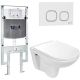 Комплект унитаза с инсталляцией Weltwasser Amberg 497 ST + Baarbach 004 GL-WT + Amberg RD-WT 10000006682 белый глянцевый