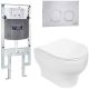 Комплект унитаза с инсталляцией WeltWasser Amberg 497 ST + Erlenbach 004 GL-WT + Amberg RD-MT CR 10000006685 белый глянцевый